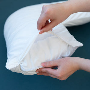 MiteGuard tri-pillow cover with zip provides protection from dust mite allergen