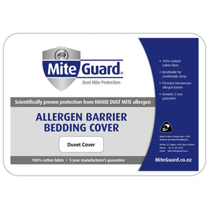 MiteGuard dust mite allergen barrier cotton duvet cover pack